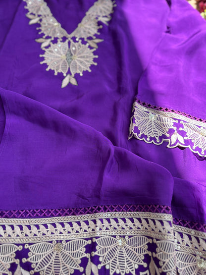 Stunning Embroidered Viscose Georgette Organza Salwar Suit