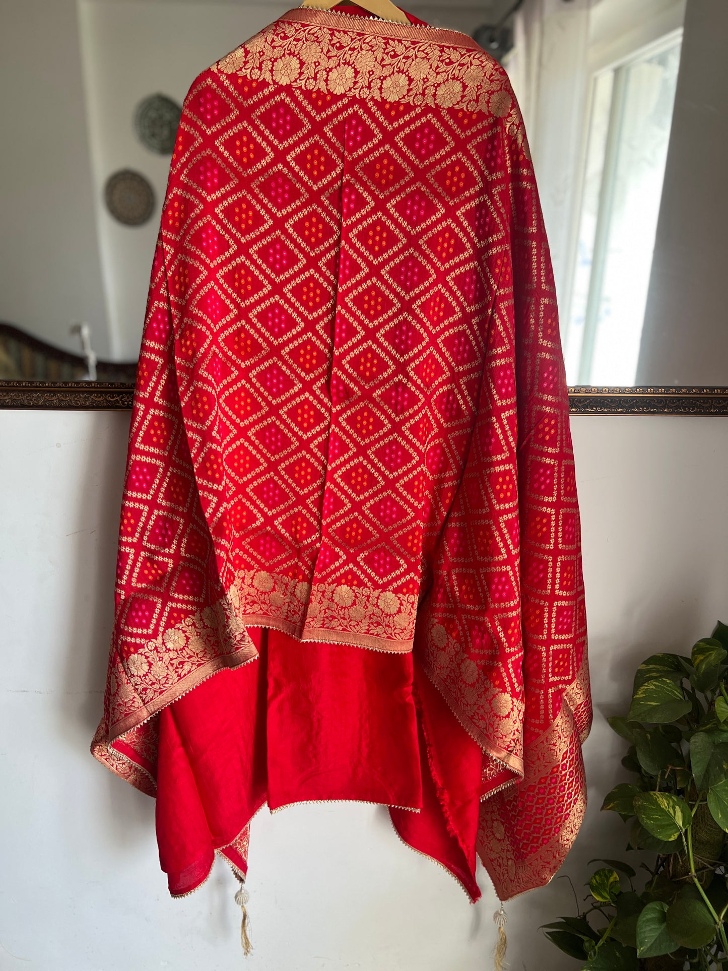Radiant Red Charm with Bandhej Grace