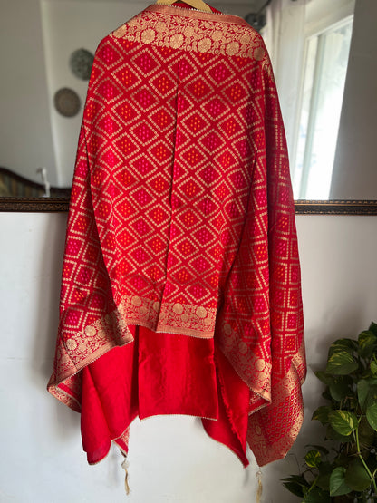 Radiant Red Charm with Bandhej Grace