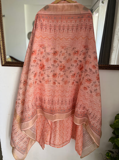 Pastel Glow in Linen with Exquisite Handwork