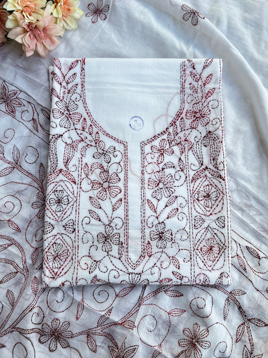 Pure Cotton Kathiyawadi Embroidered suit