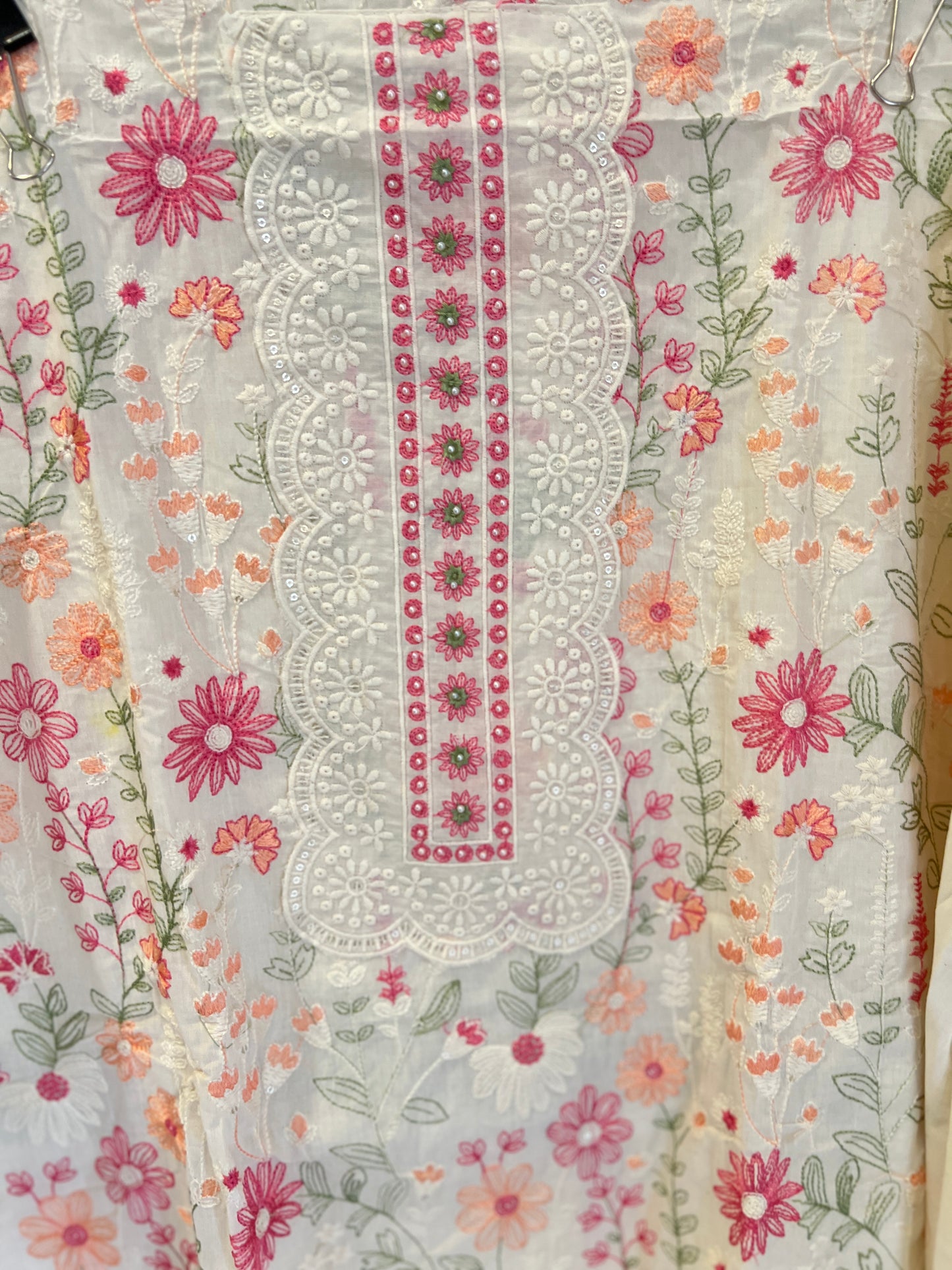 Floral Embroidered Pure Cotton Suit
