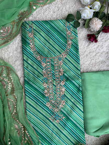 Mint mirage Handwork Laheriya