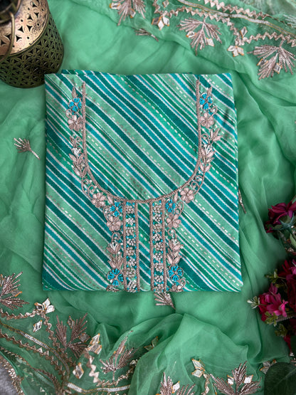 Mint mirage Handwork Laheriya