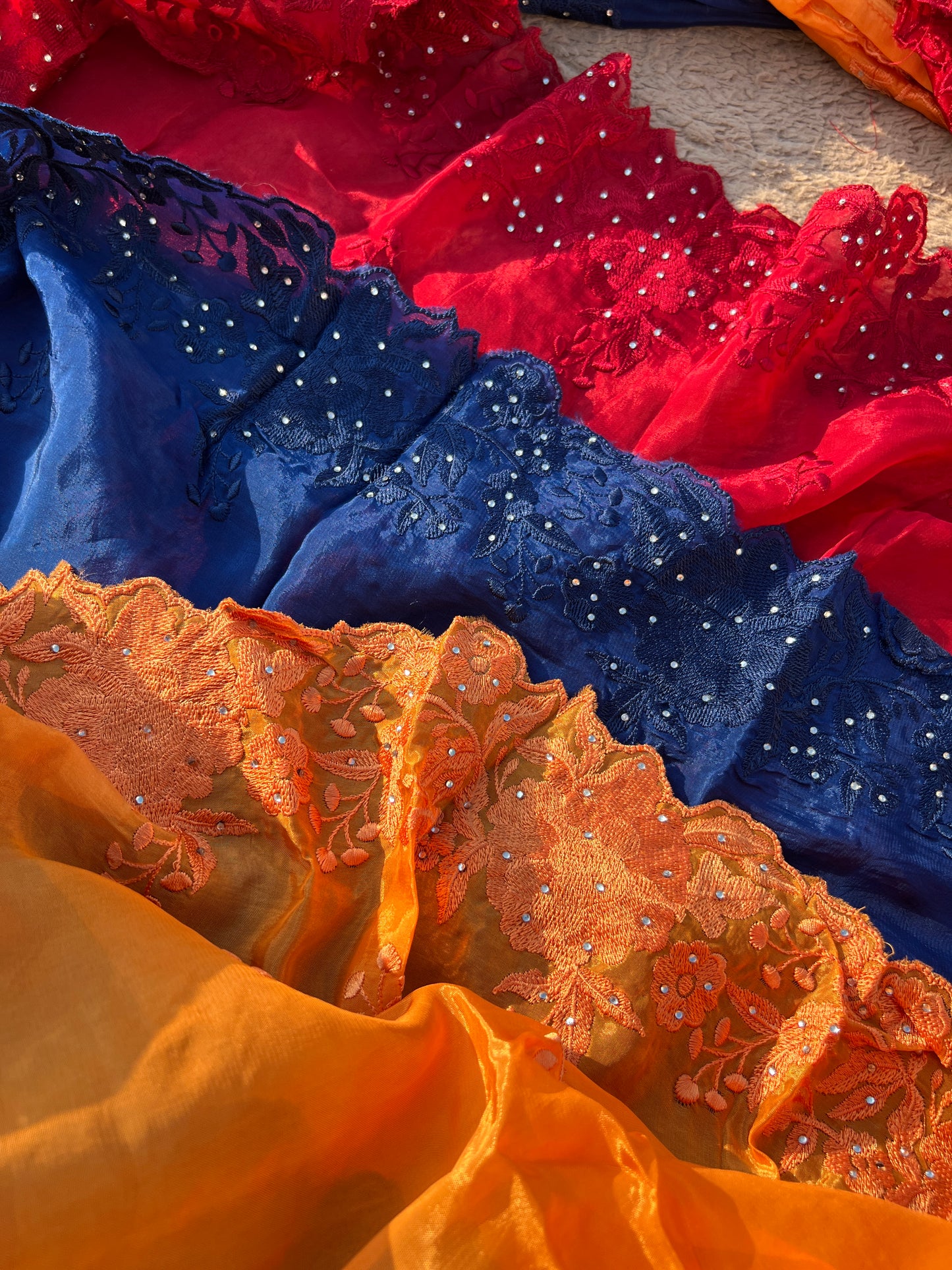 Elegant Pakistani Concept Suit Set – Premium Russian Silk with self  Embroidery