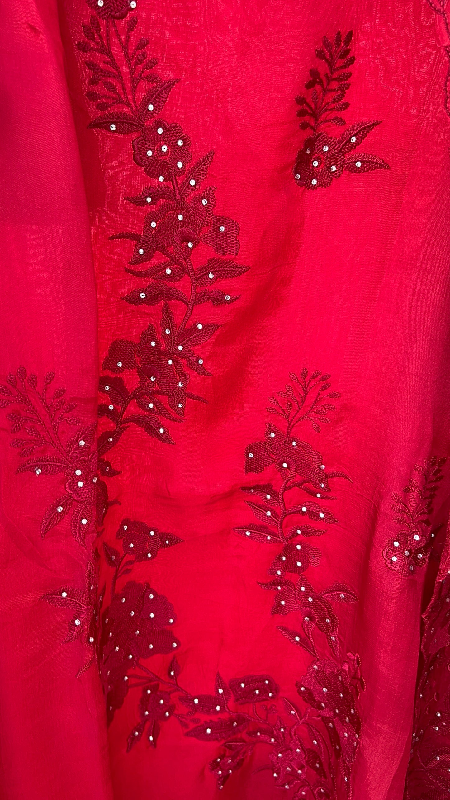 Elegant Pakistani Concept Suit Set – Premium Russian Silk with self  Embroidery