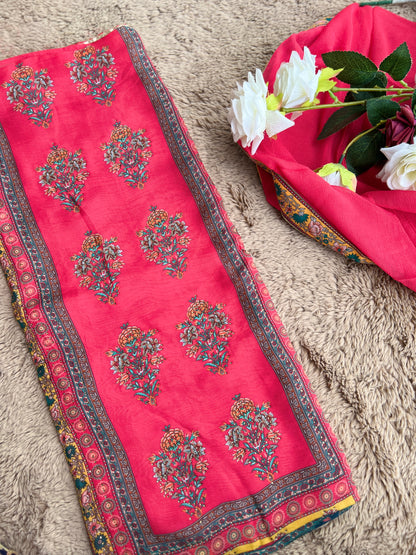 Graceful Organza Suit with Sarosiki Work & Karachi Print Salwar Suit