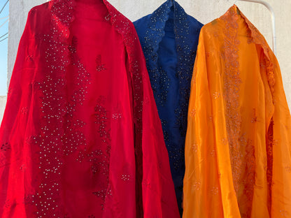 Elegant Pakistani Concept Suit Set – Premium Russian Silk with self  Embroidery