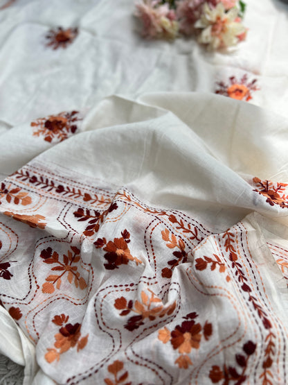 Heritage Rust Embroidered Cotton Suit