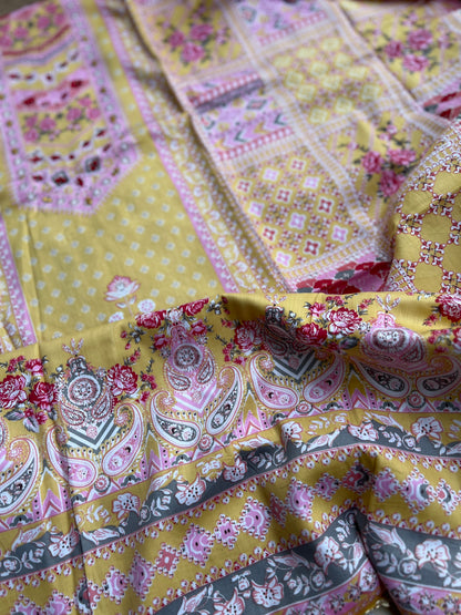 Vibrant Karachi Printed Cotton Suit