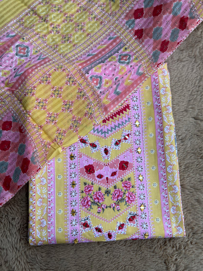 Vibrant Karachi Printed Cotton Suit