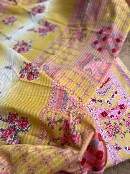 Vibrant Karachi Printed Cotton Suit
