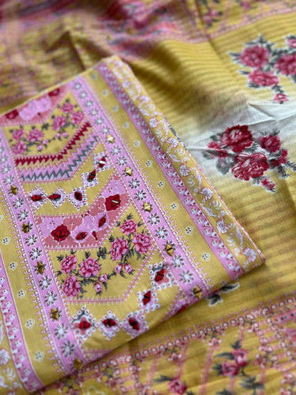 Vibrant Karachi Printed Cotton Suit