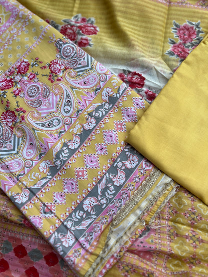 Vibrant Karachi Printed Cotton Suit