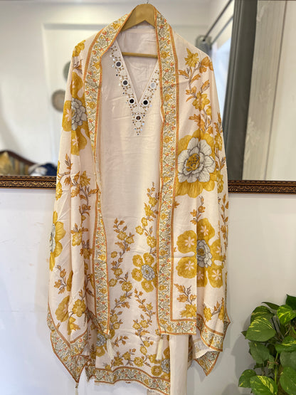 Mirror Embroidered Maslin Suit