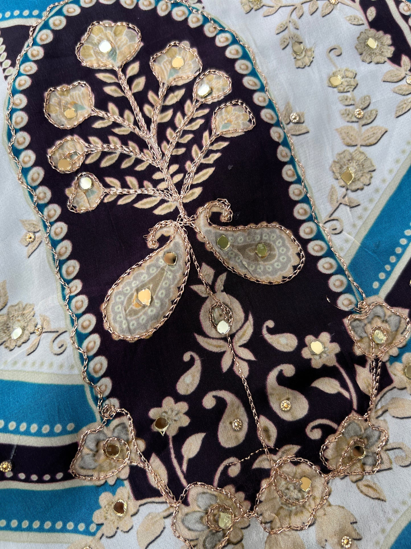 Karanchi print Mirror Crepe Suit