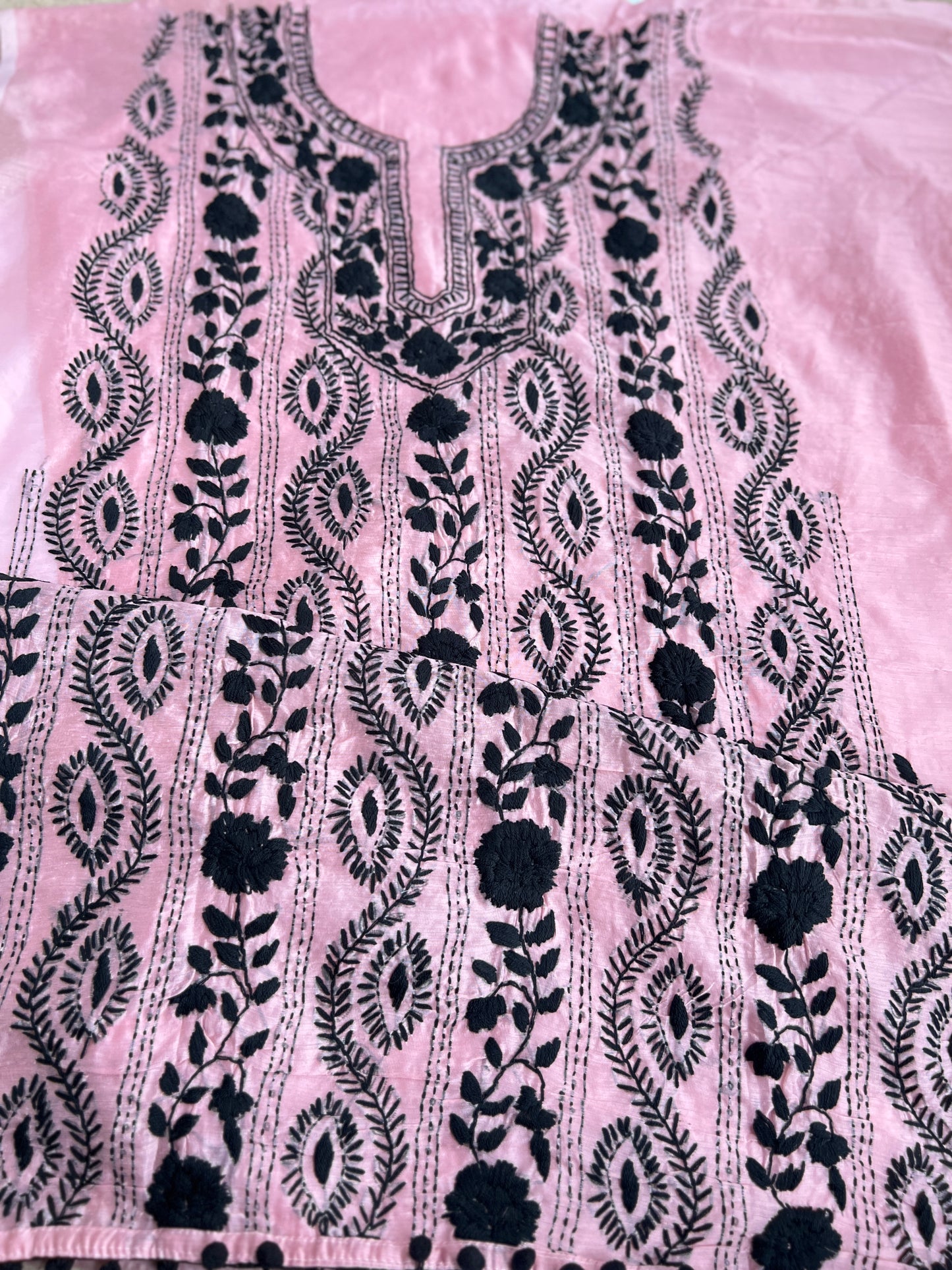Hand-Embroidered Blush Charm