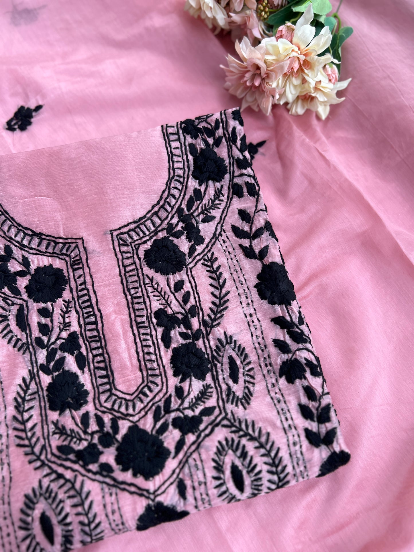 Hand-Embroidered Blush Charm