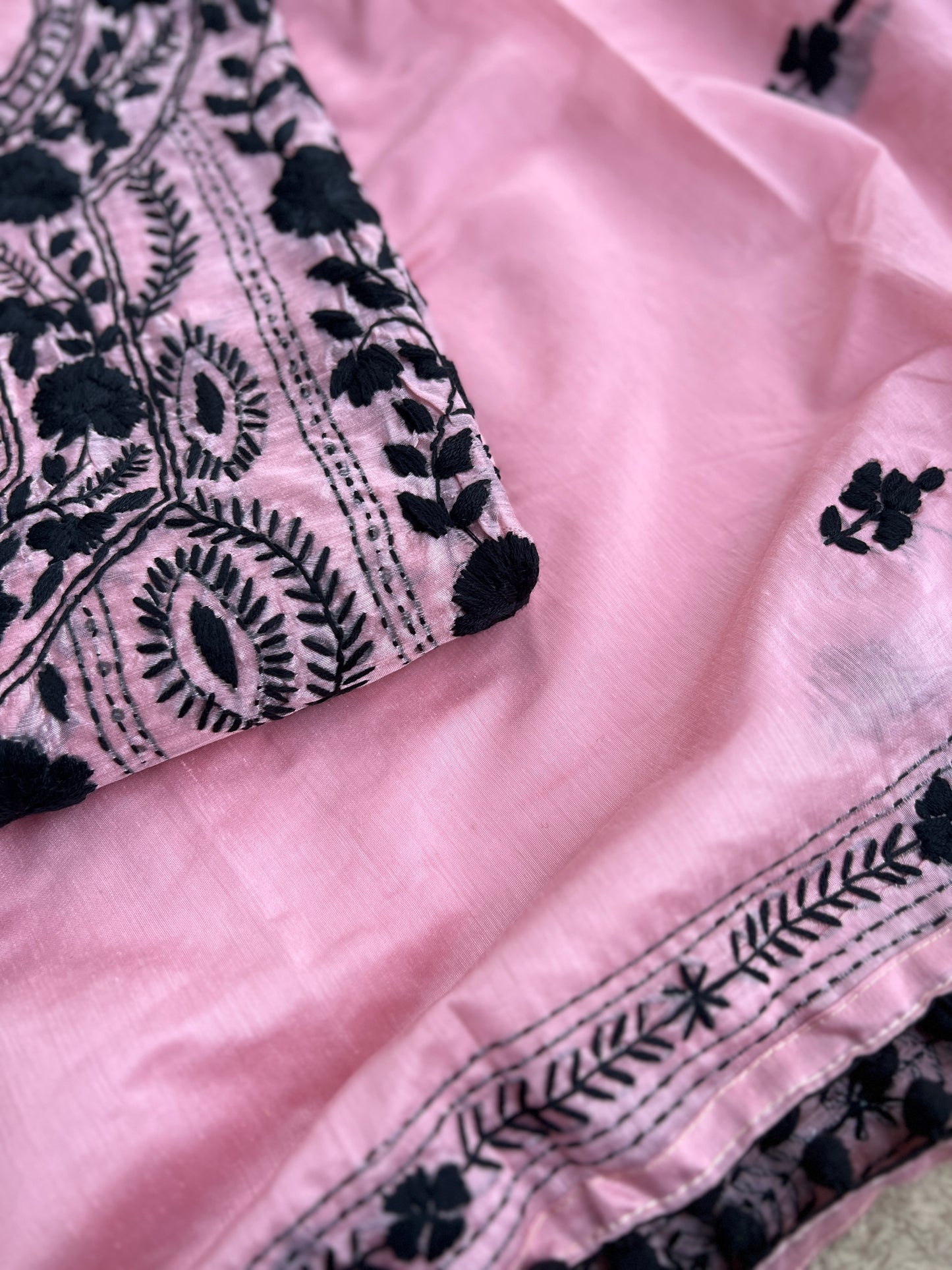 Hand-Embroidered Blush Charm