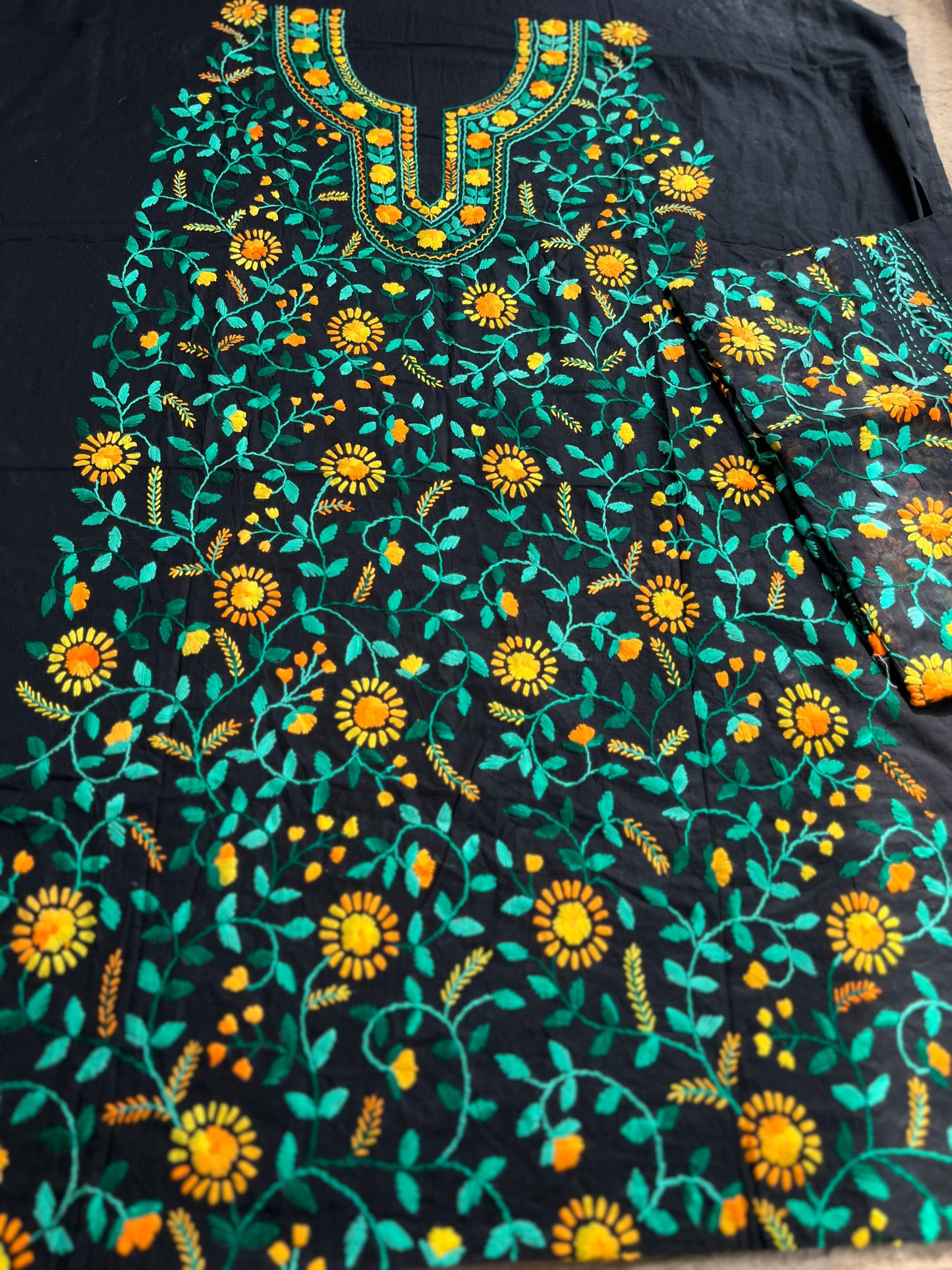Black Heritage Thread Embroidered Suit