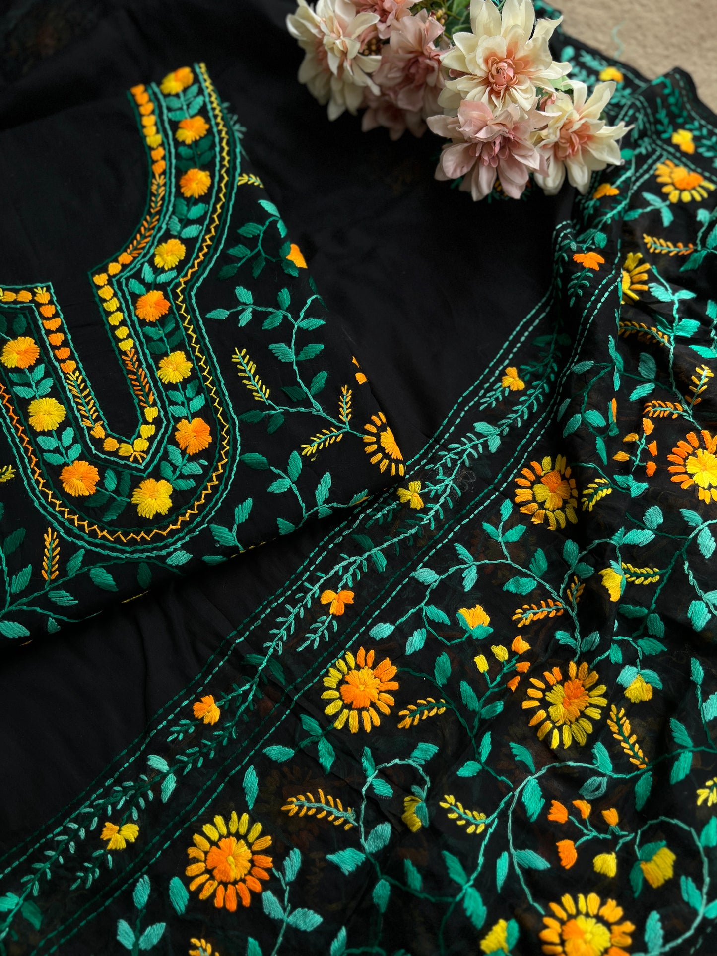 Black Heritage Thread Embroidered Suit