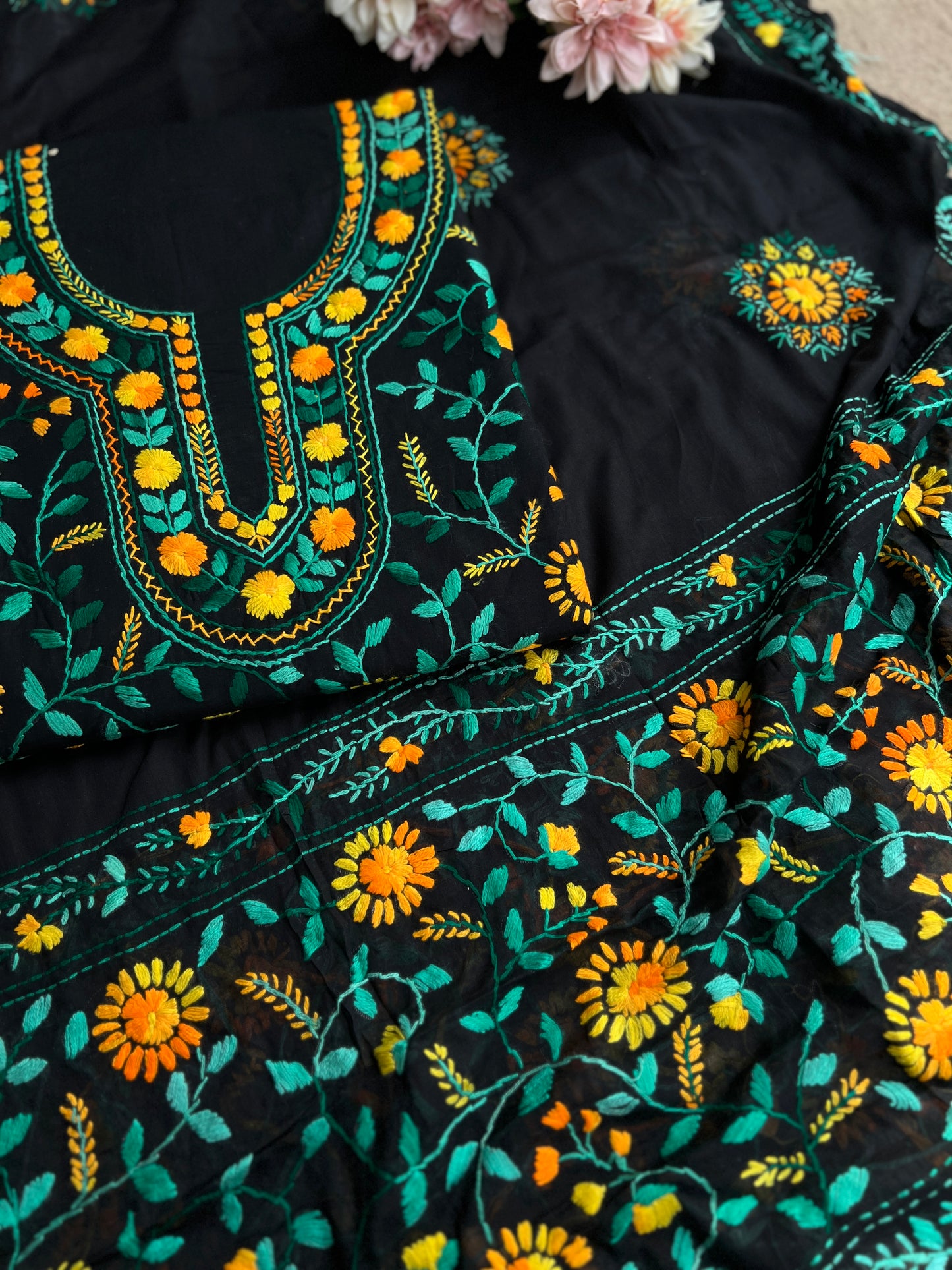 Black Heritage Thread Embroidered Suit