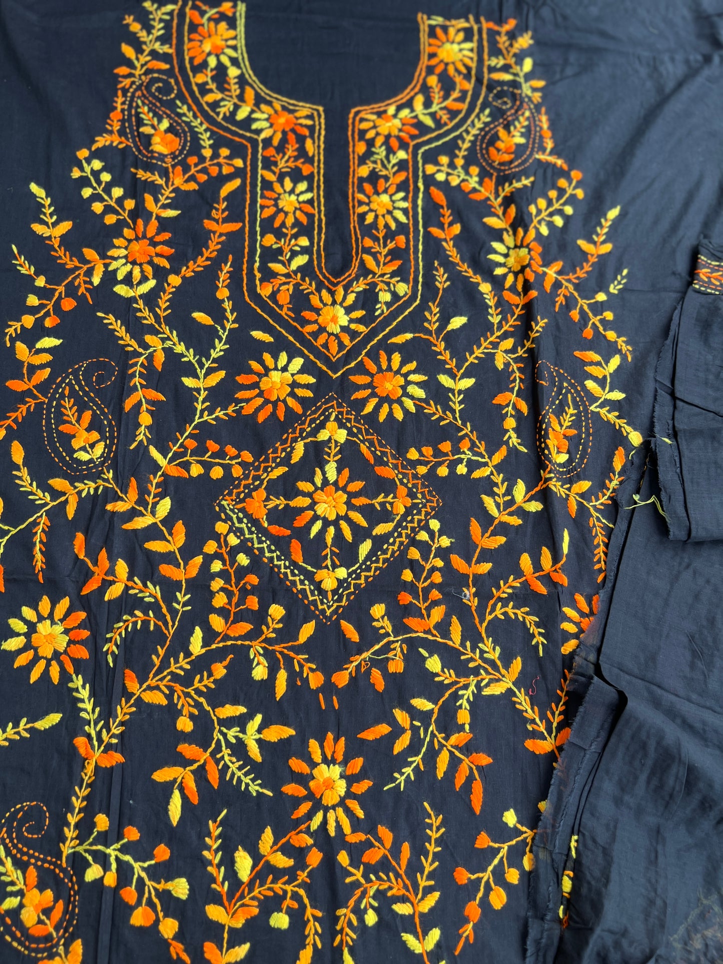 Black Heritage Thread Embroidery Suit