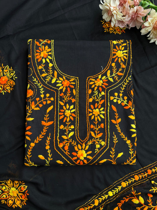 Black Heritage Thread Embroidery Suit