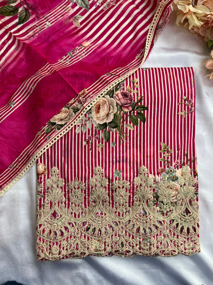 Striped Grace with Cutwork Detail