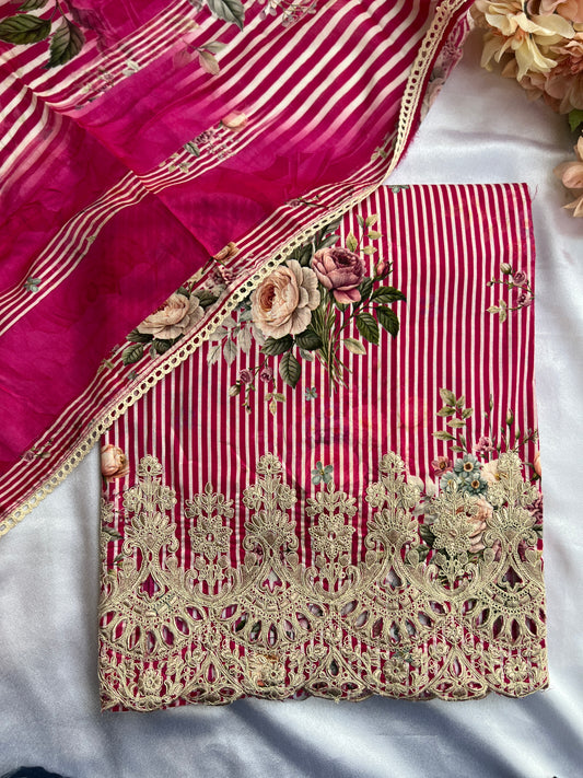 Striped Grace with Cutwork Detail