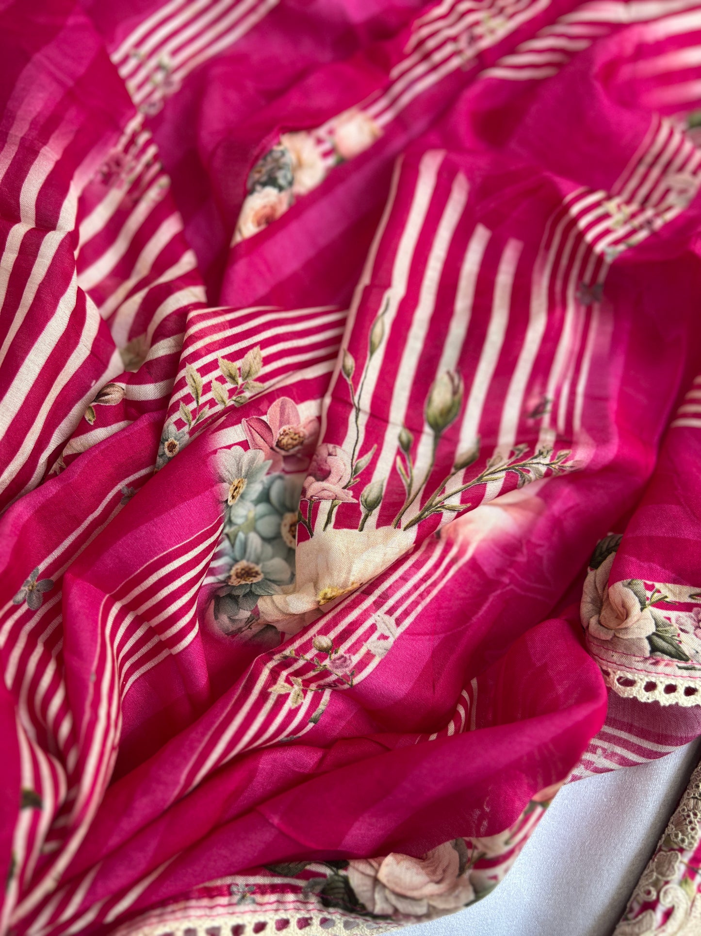 Striped Grace with Cutwork Detail