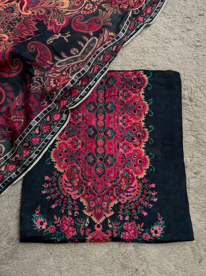 Vintage Luxe Russian Silk Suit — Sabyasachi Print