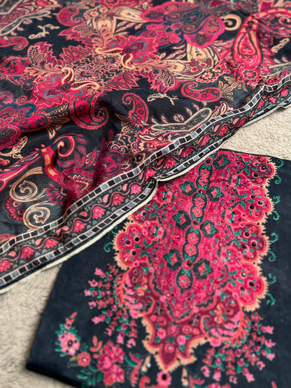 Vintage Luxe Russian Silk Suit — Sabyasachi Print