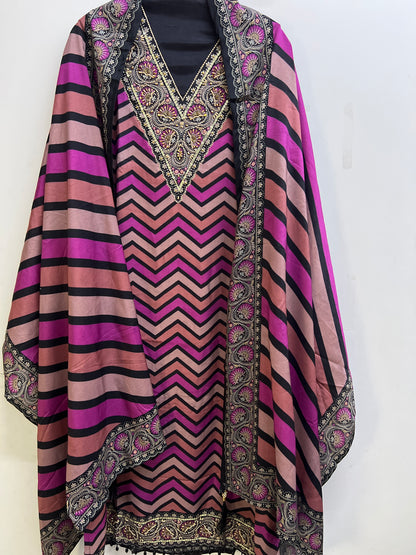 Bold Chevron Muslin Suit Set