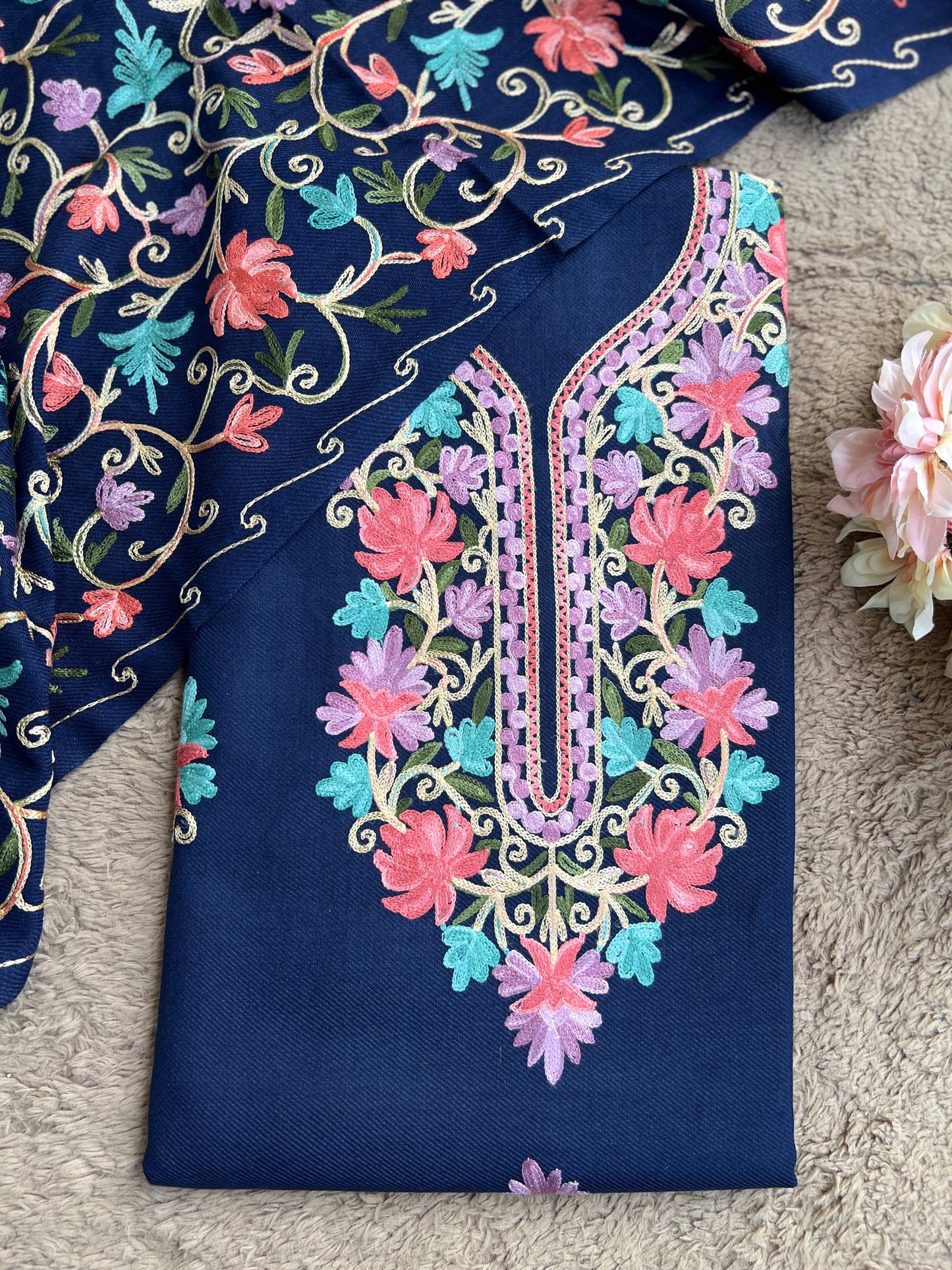 Classic Kashmiri blue Woolen Suit