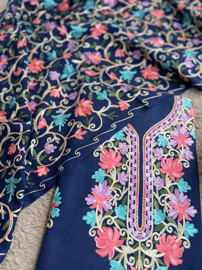 Classic Kashmiri blue Woolen Suit