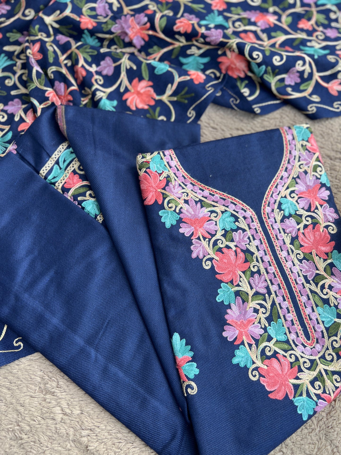 Classic Kashmiri blue Woolen Suit