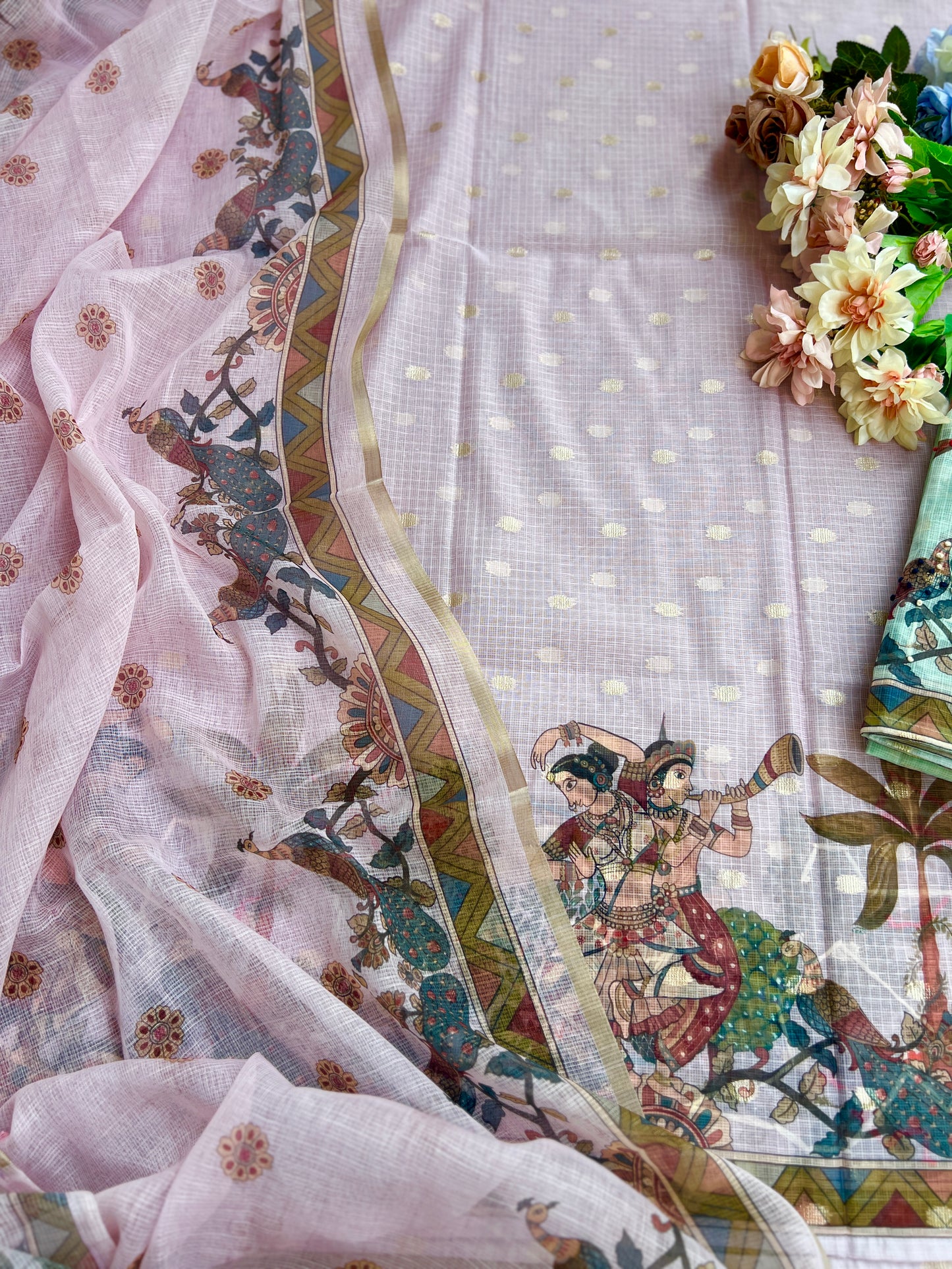 Kota Doriya Pichwai Art Suit Set