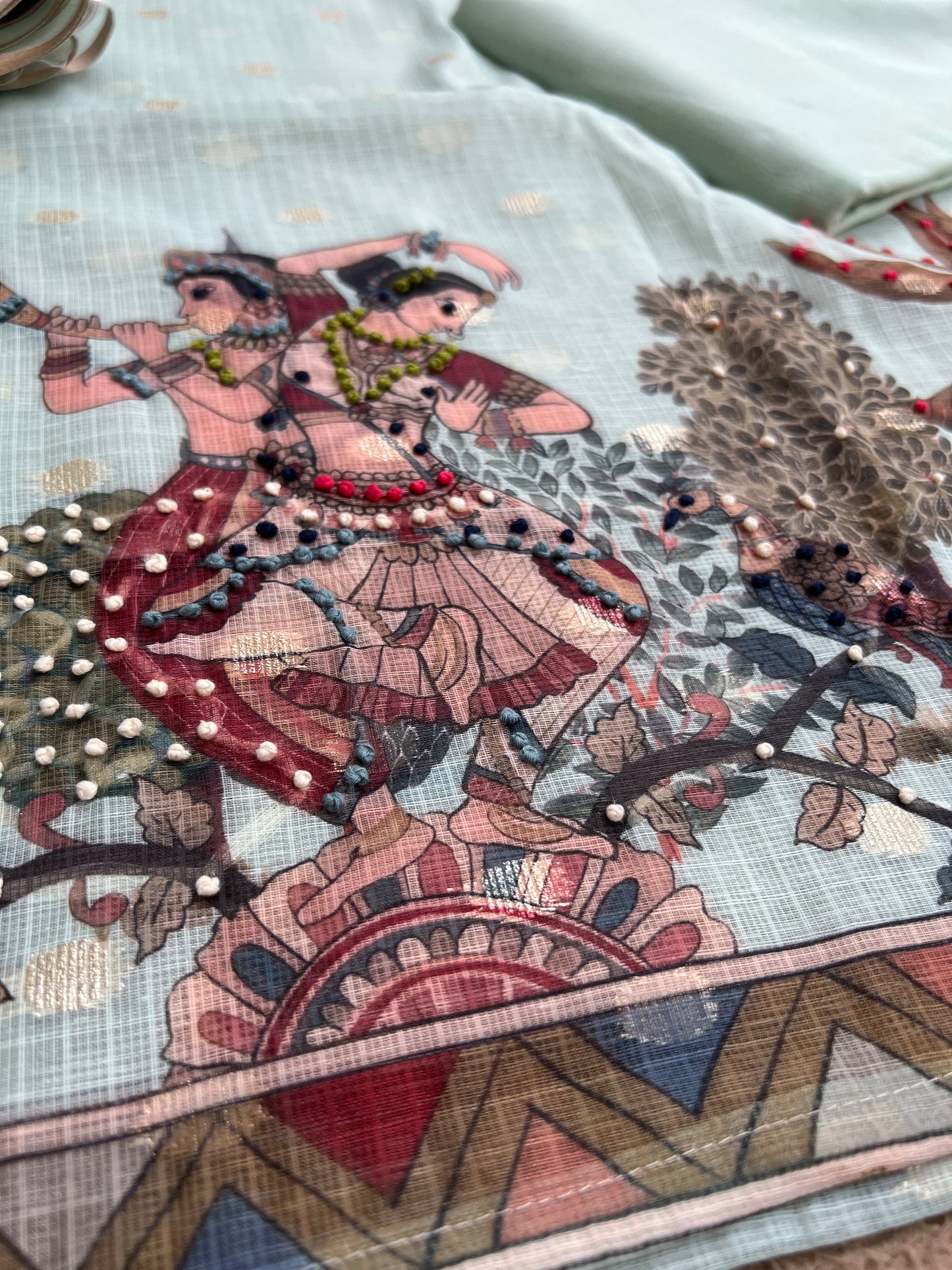 Kota Doriya Pichwai Art Suit Set