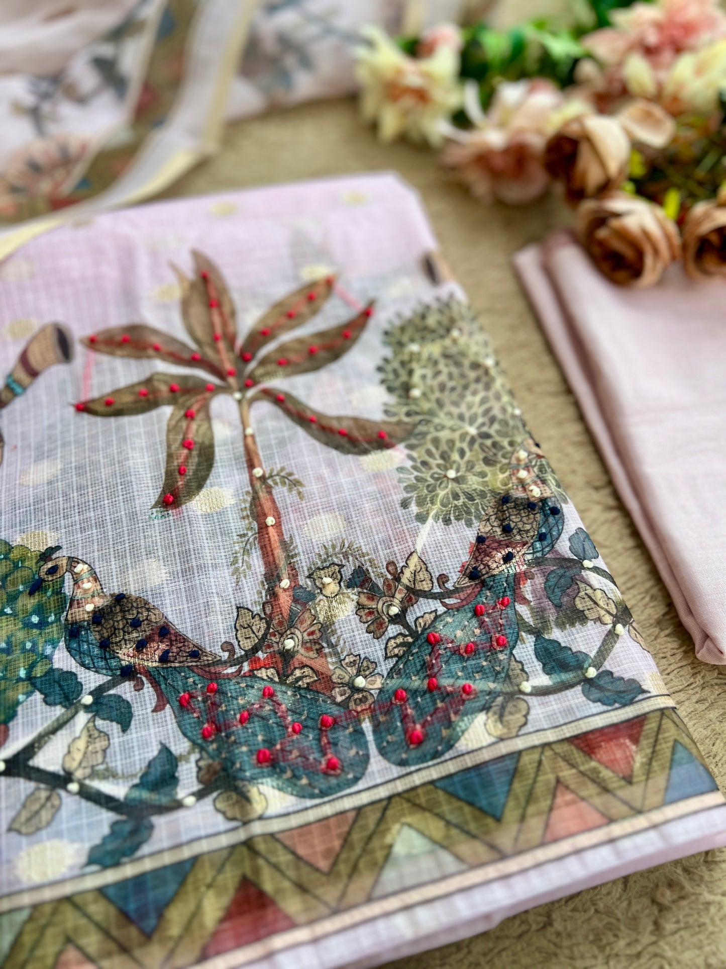 Kota Doriya Pichwai Art Suit Set