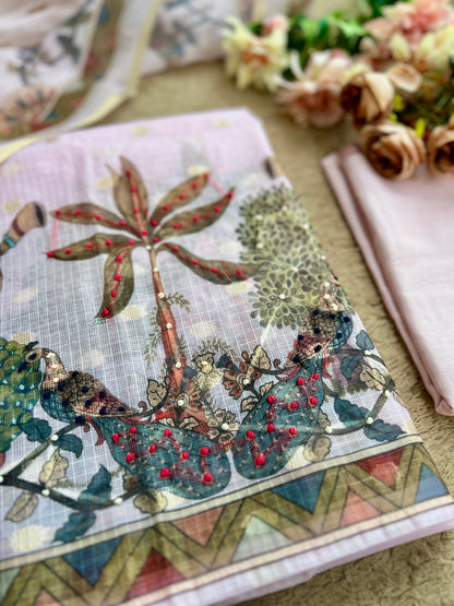 Kota Doriya Pichwai Art Suit Set