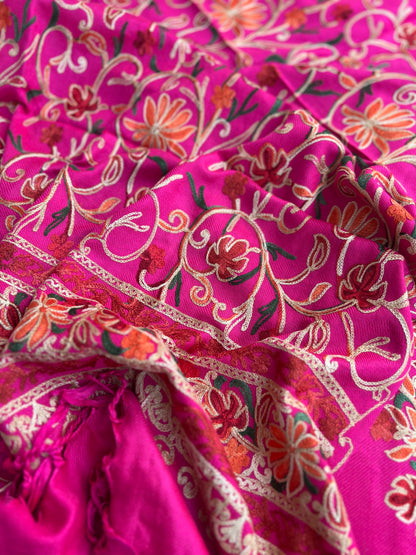 Elegant Kashmiri Woolen Embroidered Suit Set Winter Collection