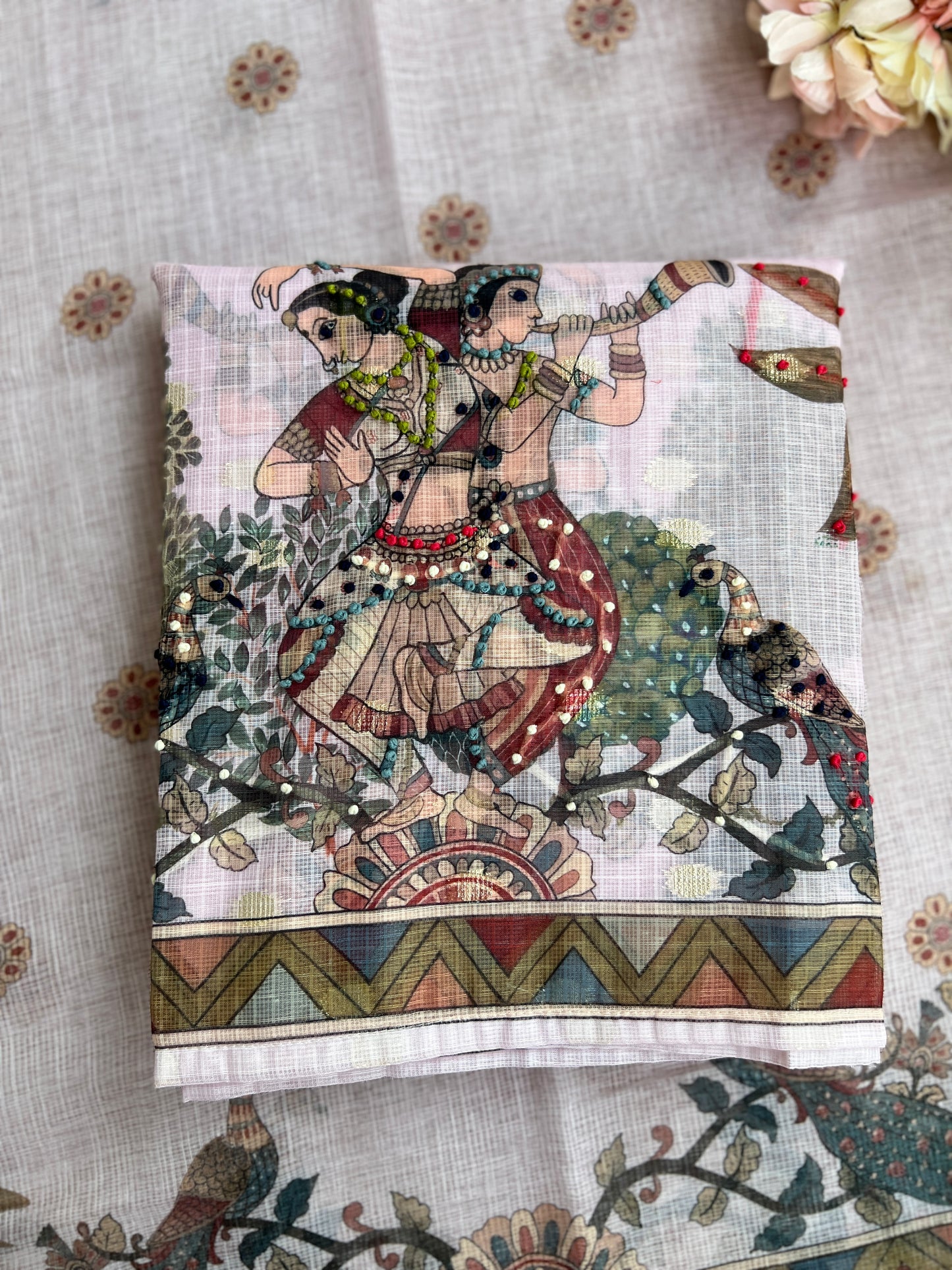 Kota Doriya Pichwai Art Suit Set