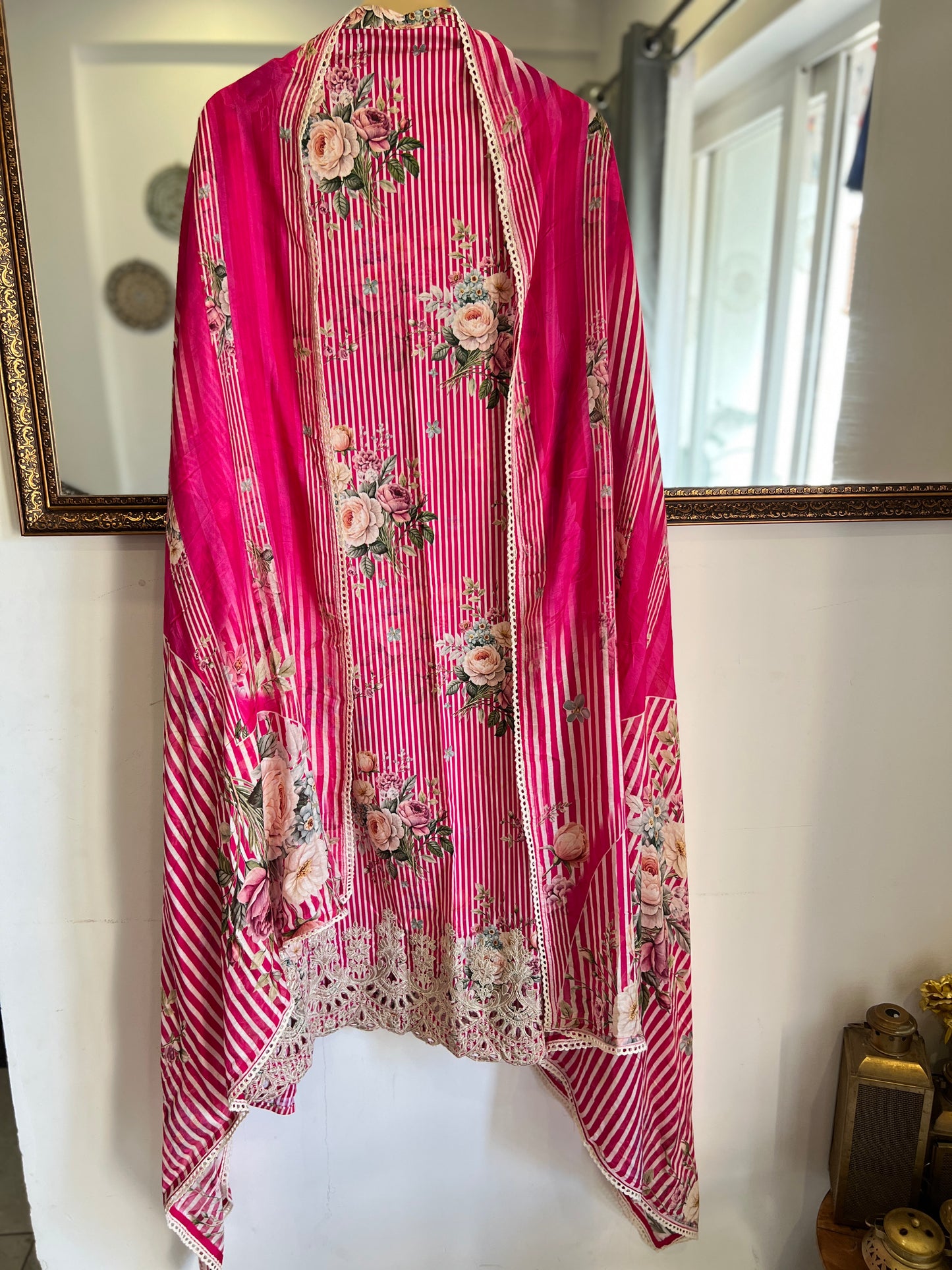 Striped Grace with Cutwork Detail