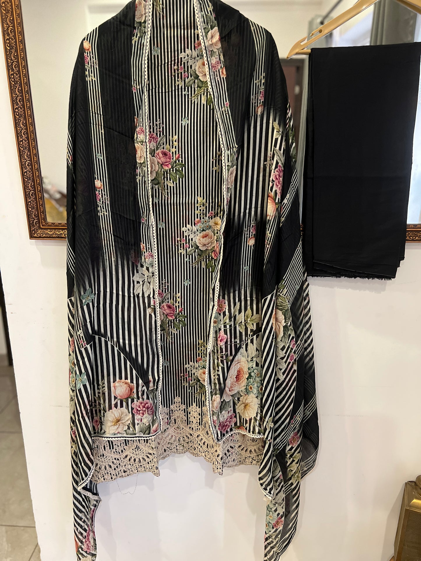 Striped Grace with Cutwork Detail