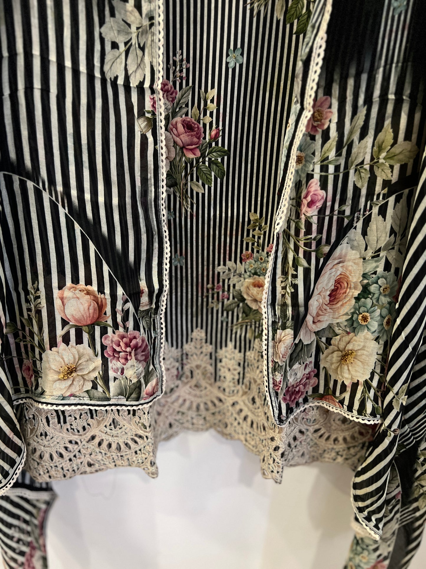 Striped Grace with Cutwork Detail