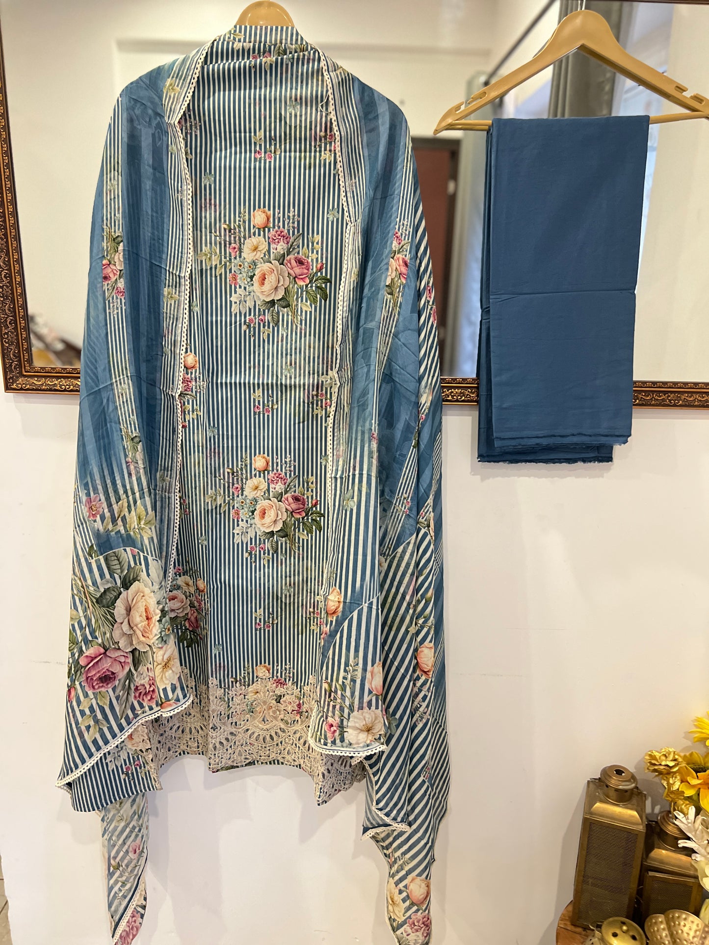 Striped Grace with Cutwork Detail