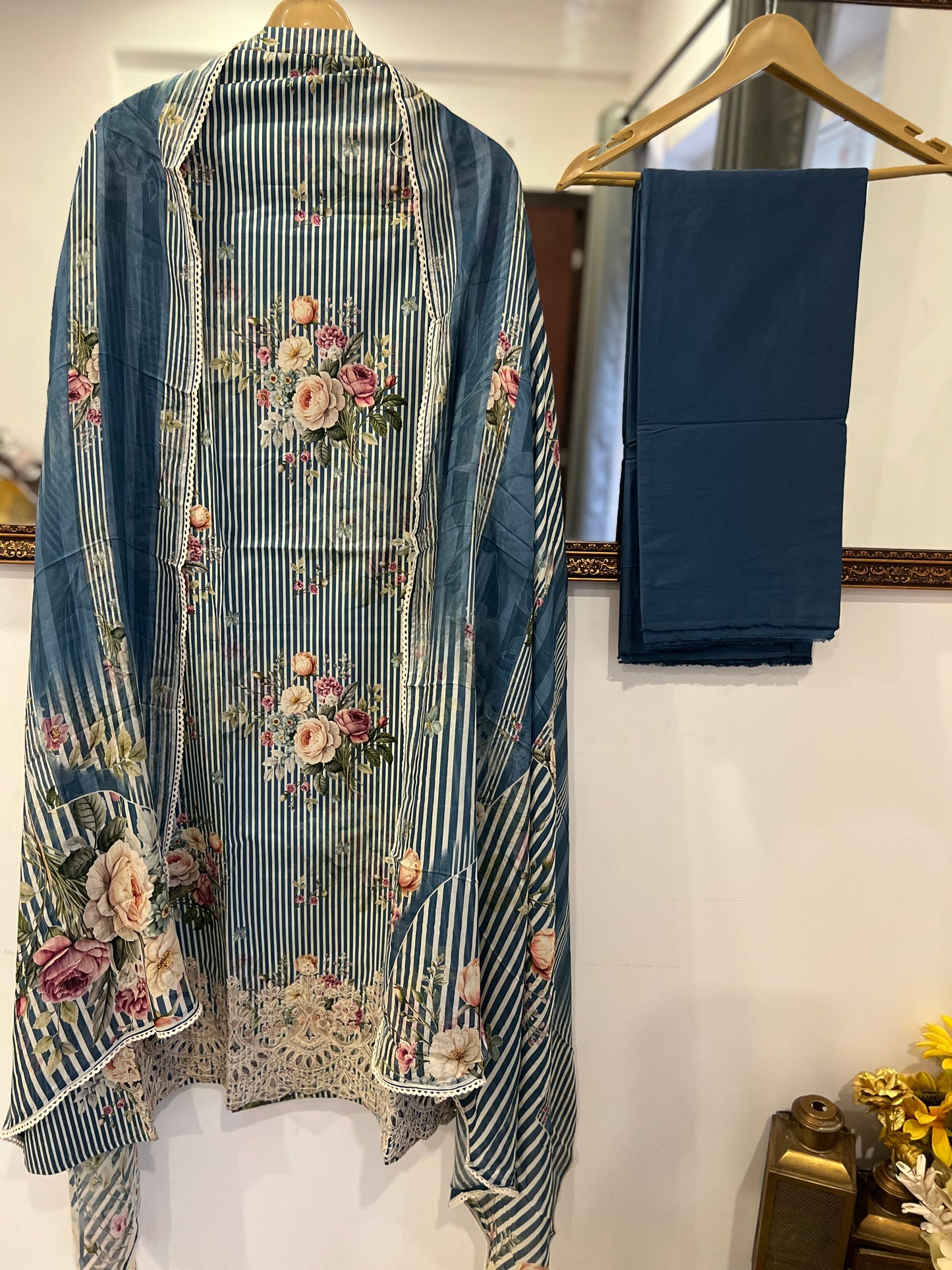 Striped Grace with Cutwork Detail