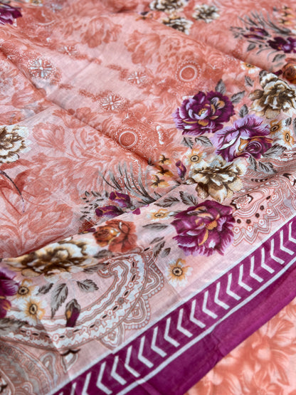 Peach Floral Everyday Suit