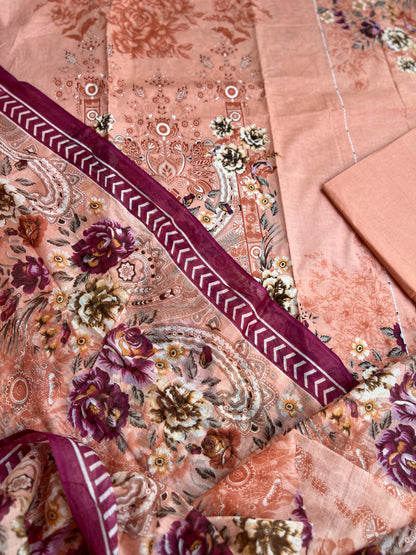Peach Floral Everyday Suit